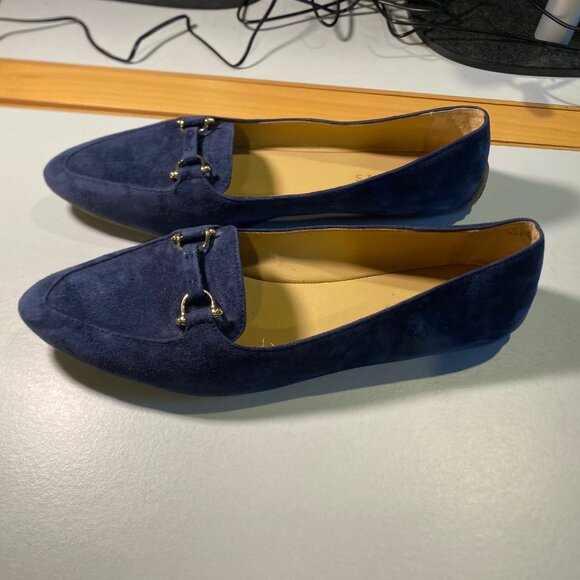 Talbots - Size 8.5M - Women's Loafers Blue suede with buckle - Picture 5 of 9